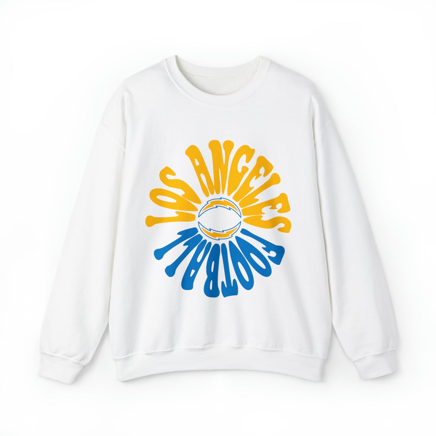 Retro Los Angeles Chargers Crewneck Sweatshirt - Vintage California Football Sheep Style Apparel - Design 2