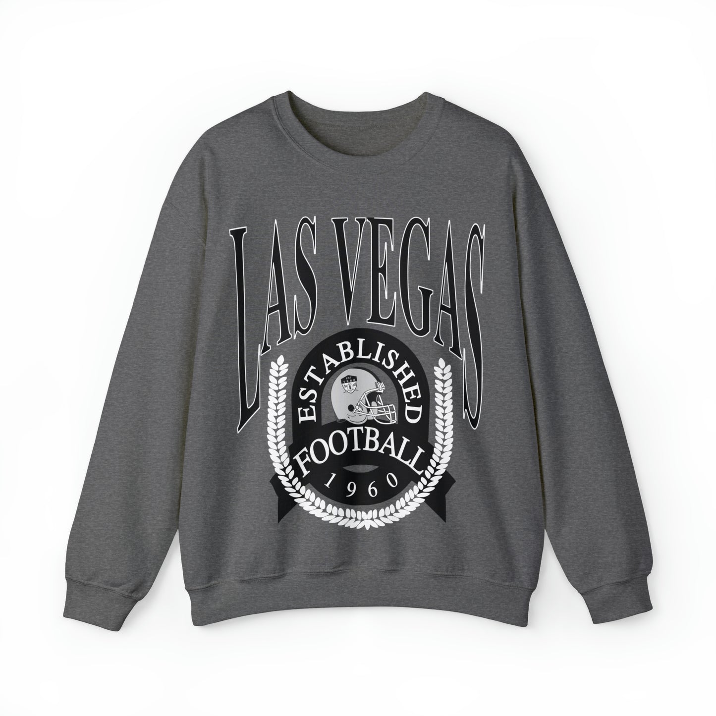 Black Vintage Las Vegas Raiders Football Sweatshirt - Retro Style NFL Unisex Crewneck Hoodie - Design 1