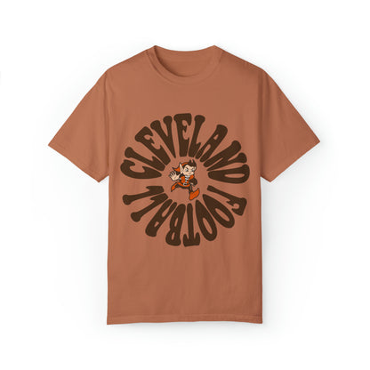 Cleveland Browns T-Shirt - Vintage Short Sleeve Tee - Comfort Colors Browns Apparel Oversized Teem - Design 5