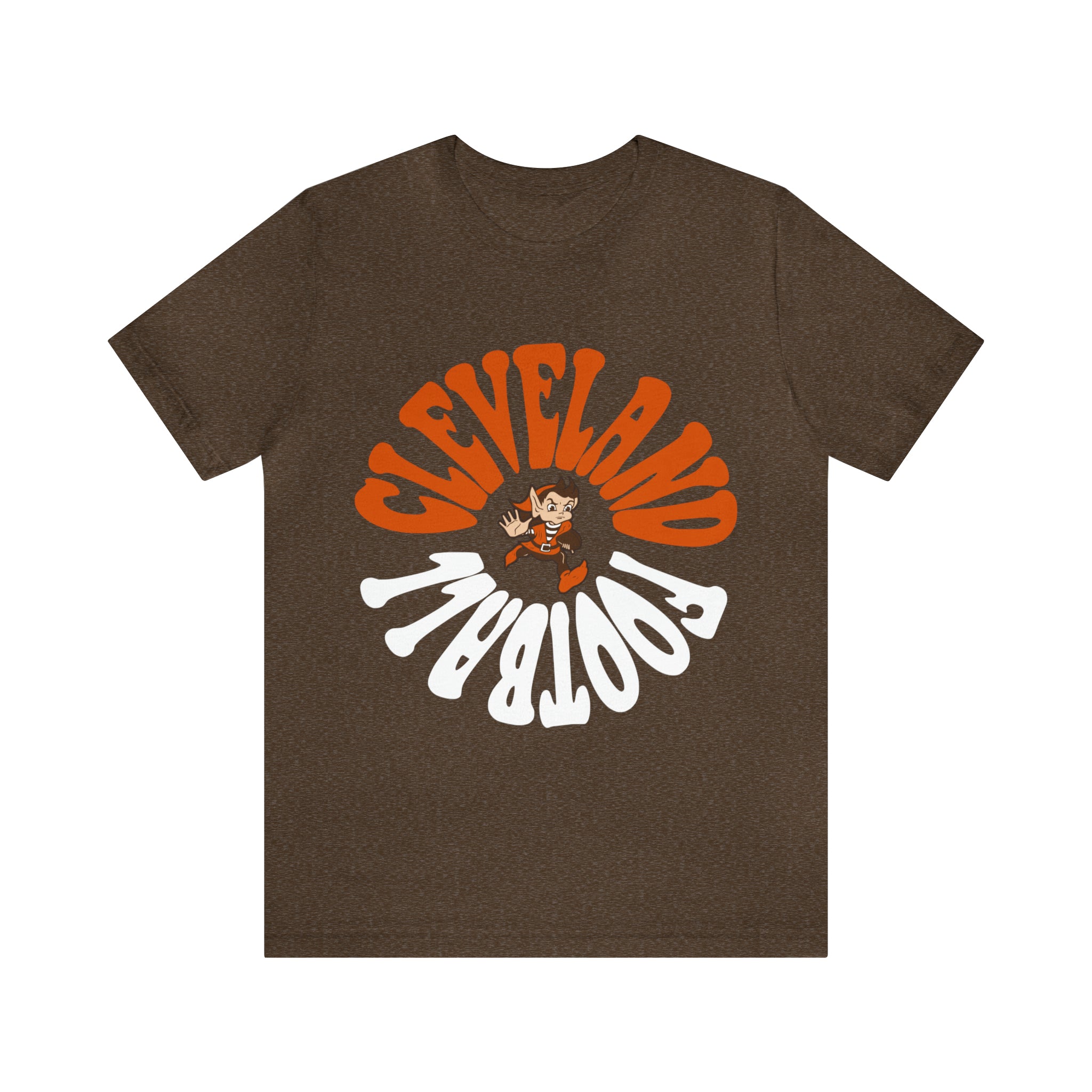 Hippy Cleveland Browns T Shirt Vintage Brownie Elf Cleveland Browns NFL Football Short Sleeve Tee Retro Fan Gear Apparel Teem Design 6