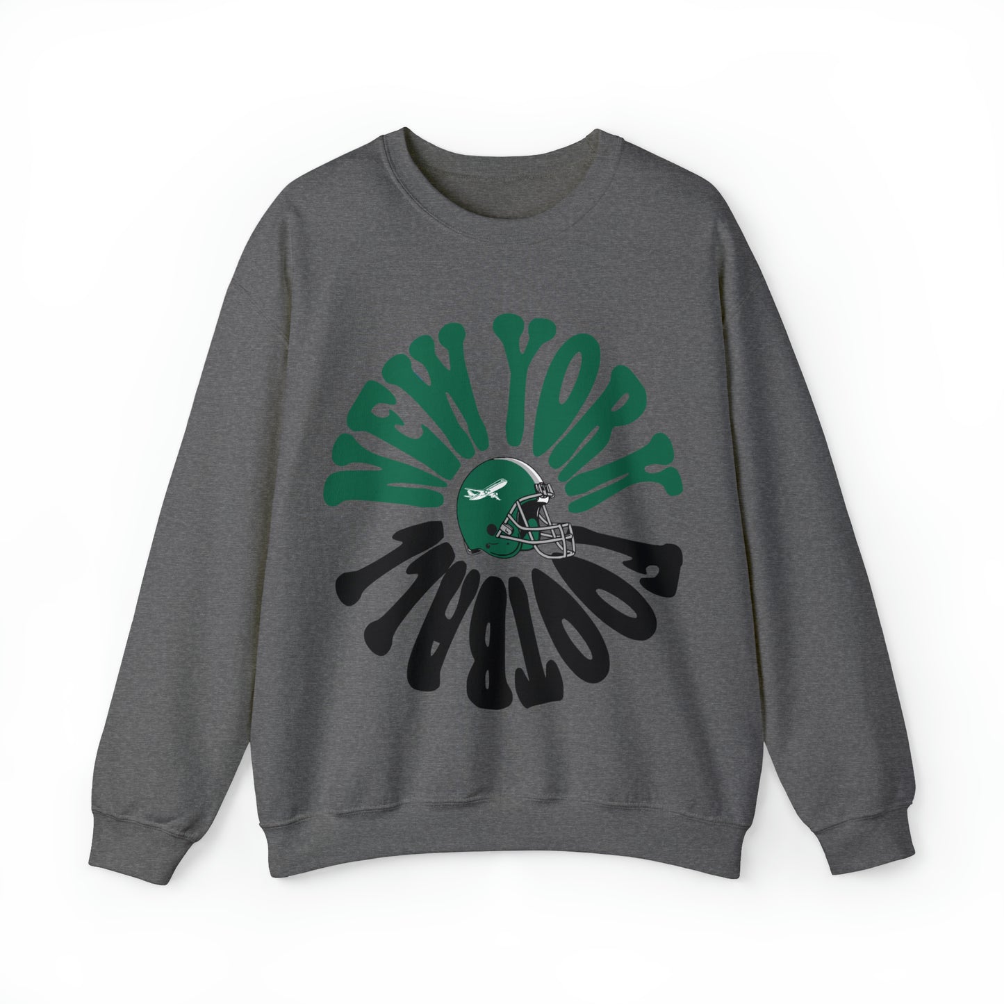 Hippy Retro New York Jets Football Sweatshirt - Vintage Style Football Crewneck - Men's & Women's Football Apparel