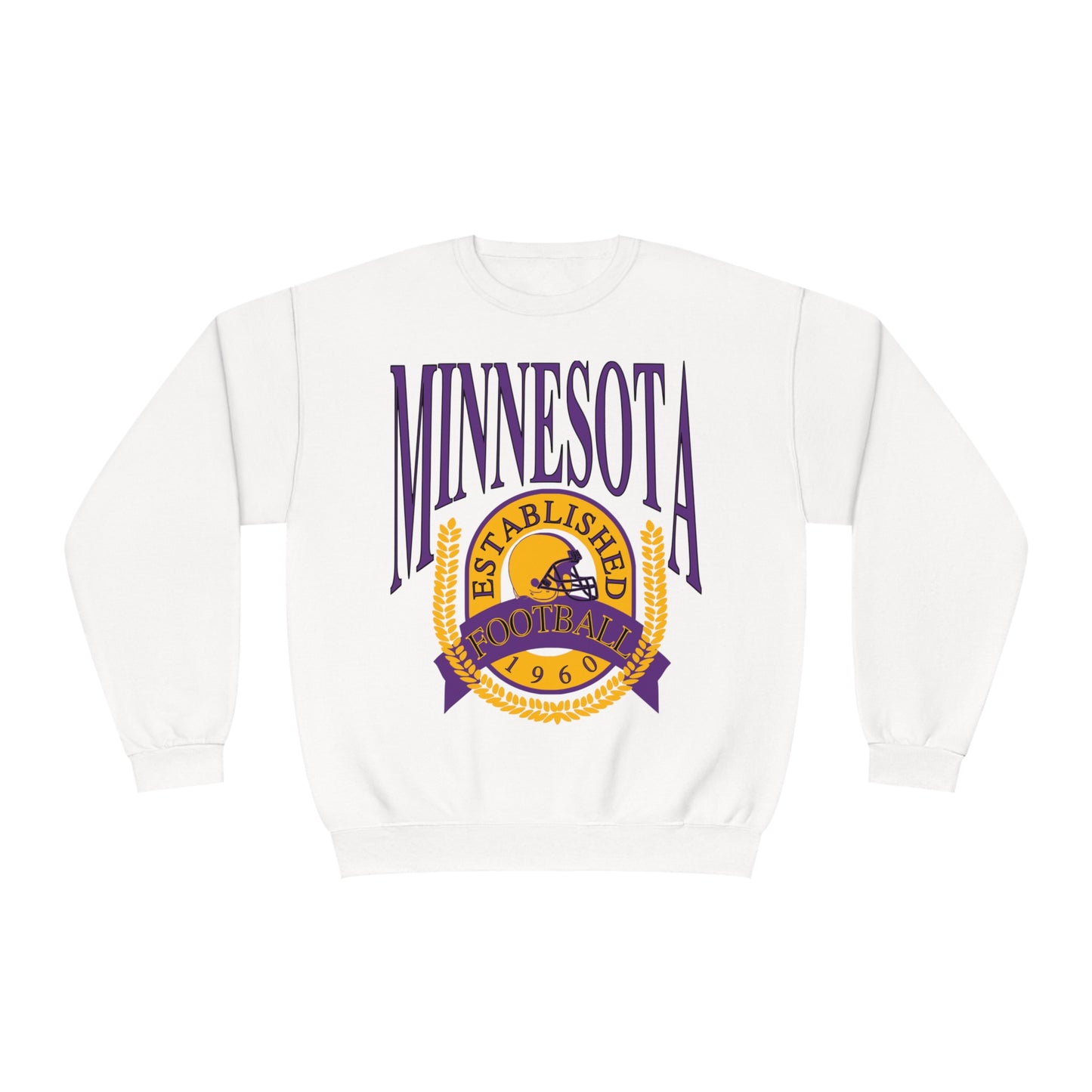 Vintage Minnesota Vikings Crewneck - Retro Unisex Football Sweatshirt - Men's & Women's 90's Oversized Hoodie - Design 1