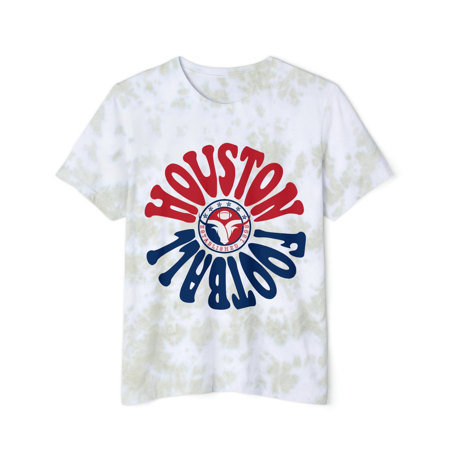 Tie Dye Hippy Houston Texans - Retro Houston Football Short Sleeve Shirt -  Men's Women's Kids Apparel - Design 2