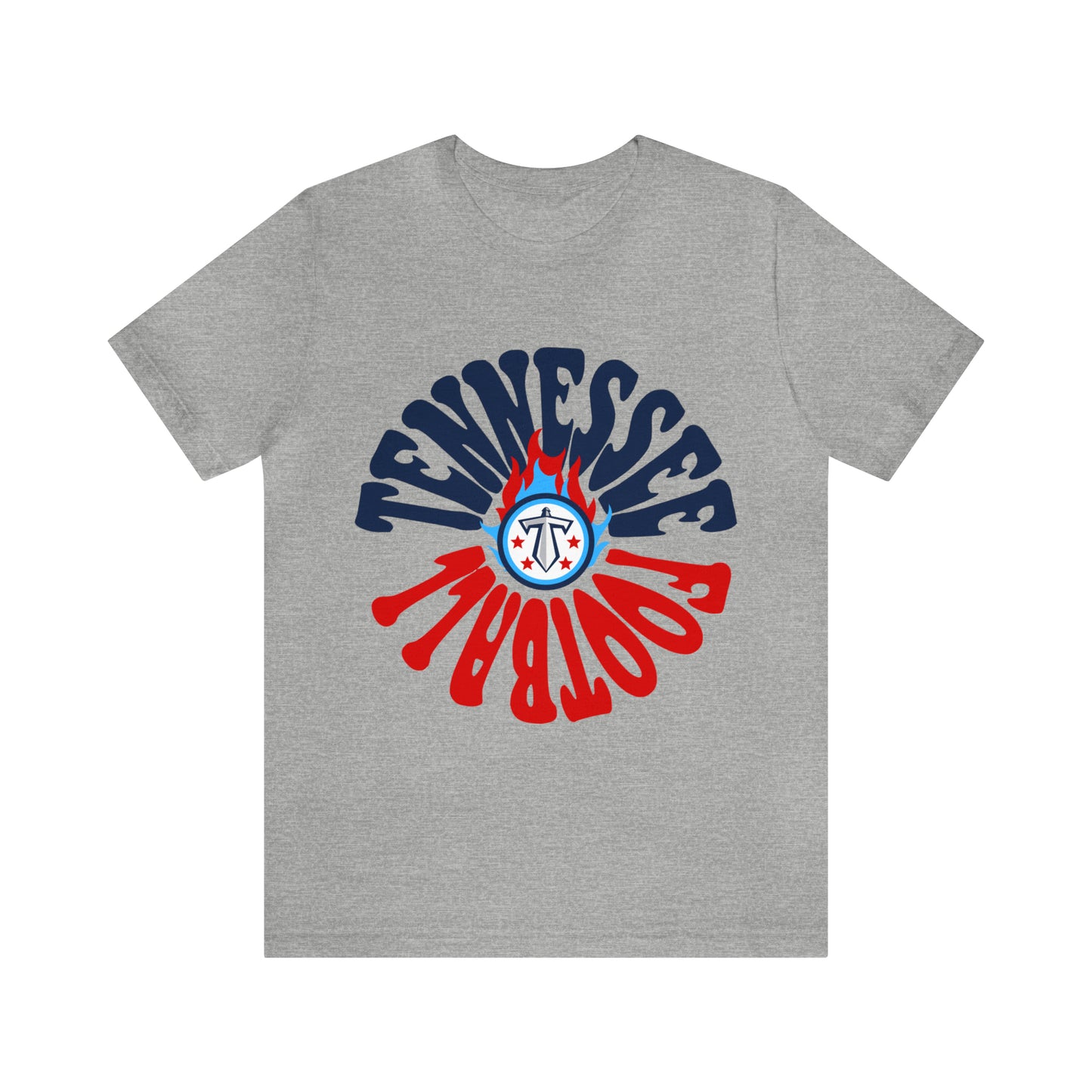 Hippy Retro Tennessee Titans Tee - Vintage Style Football Short Sleeve T-Shirt- Men's & Women's Football Apparel - Design 2