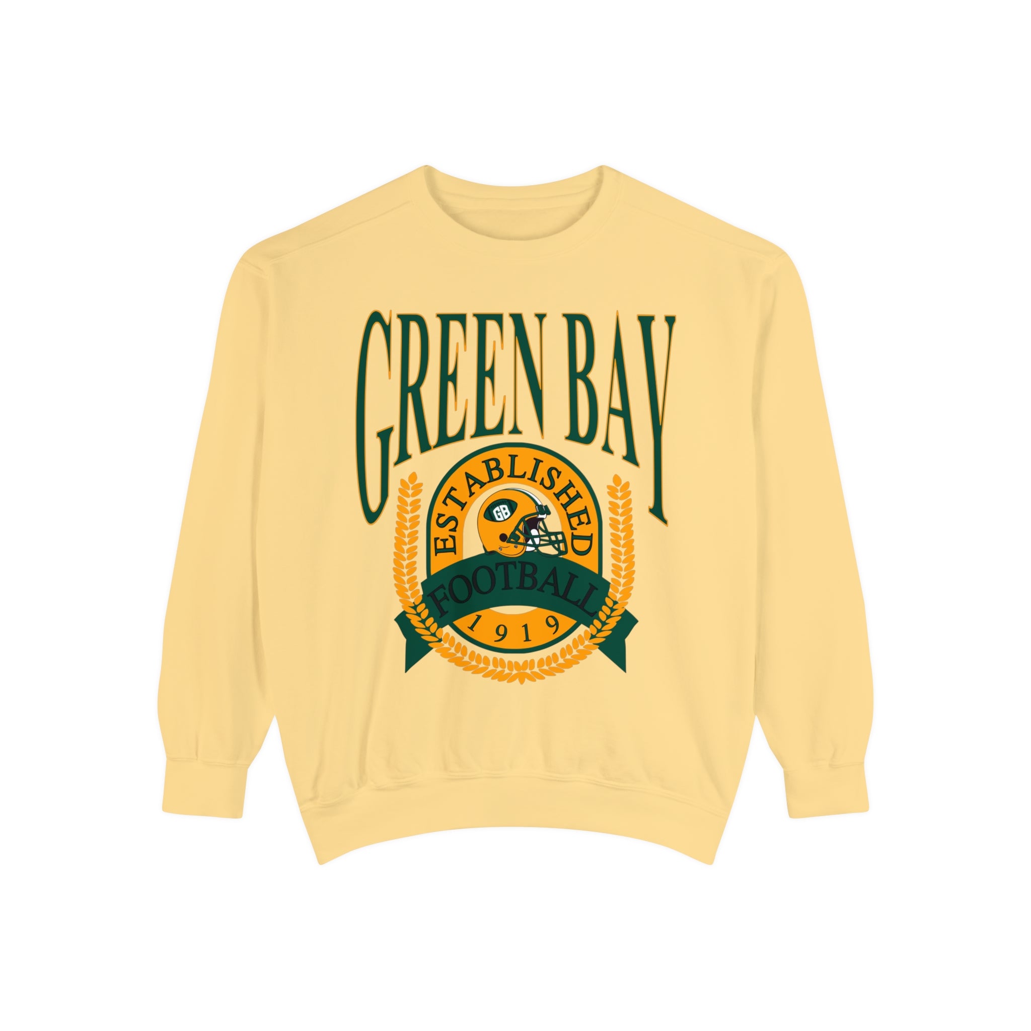 Comfort Colors Throwback Green Bay Packers Football Sweatshirt