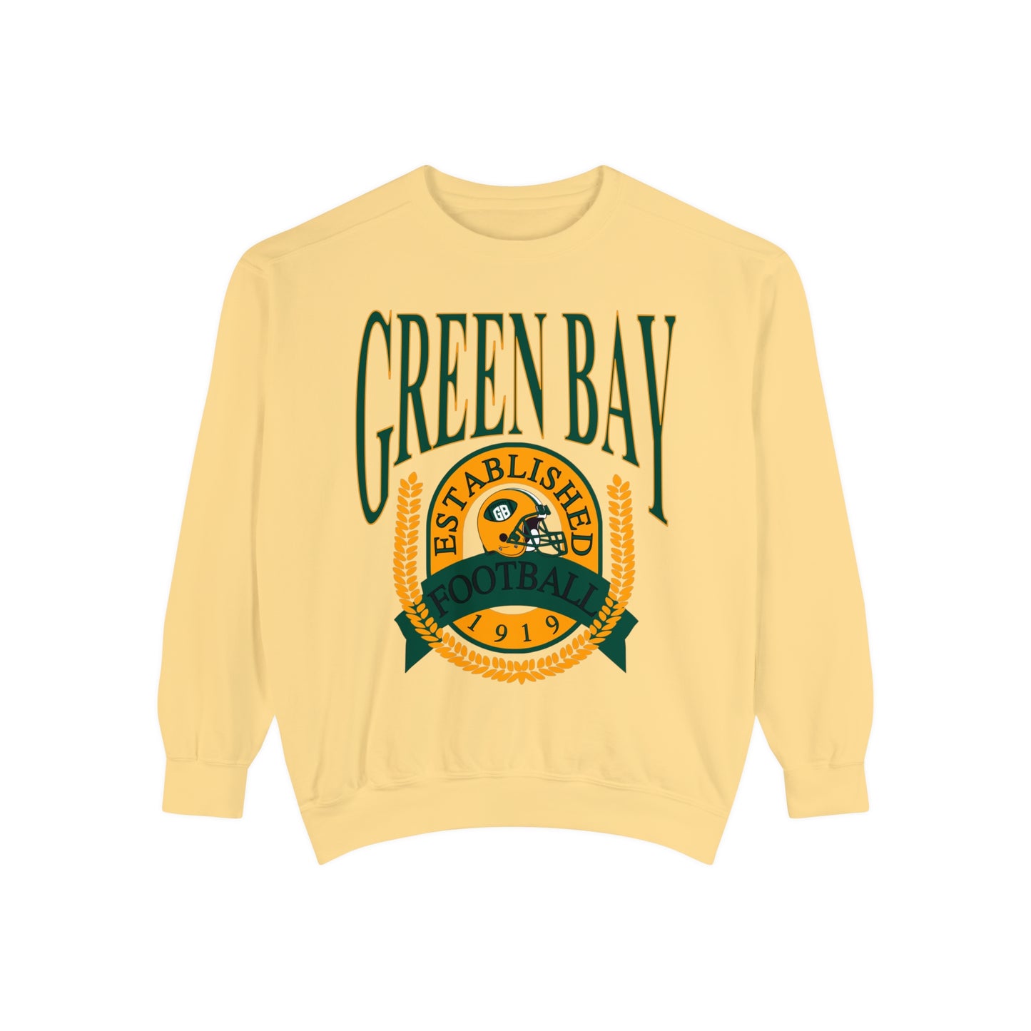 Green Bay Football Vintage Crewneck Sweatshirt Retro Green 