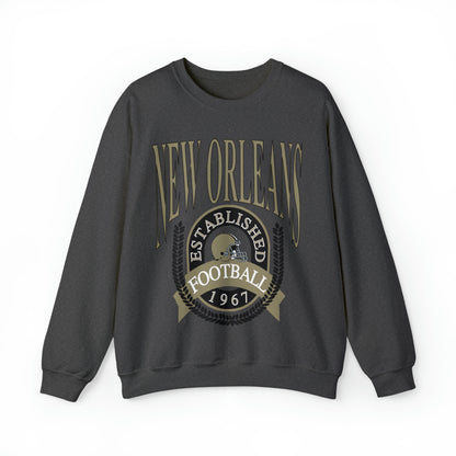 Throwback New Orleans Saints Crewneck - Vintage Style Louisiana Football Sweatshirt - Men's, Women's - Design 1