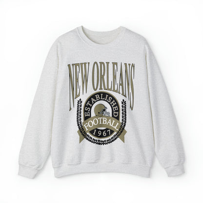 Throwback New Orleans Saints Crewneck - Vintage Style Louisiana Football Sweatshirt - Men's, Women's - Design 1