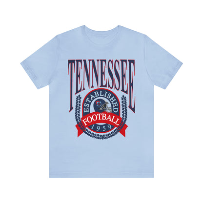 Throwback Tennessee Titans Tee - Vintage Style Football Short Sleeve T-Shirt- Men's & Women's Football Apparel - Design 1