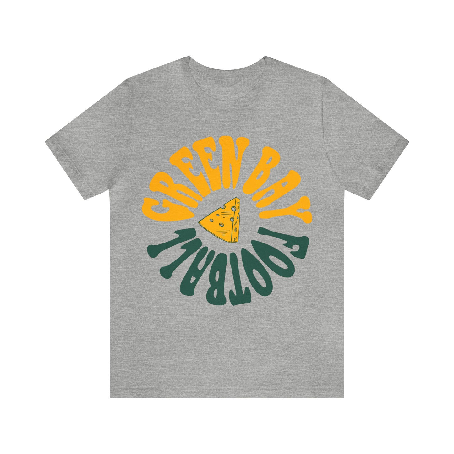 Hippy Green Bay Packers Retro Tee - Vintage Style T-Shirt - Wisconsin Cheese Head - Design 2