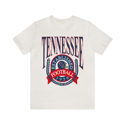 Throwback Tennessee Titans Tee - Vintage Style Football Short Sleeve T-Shirt- Men's & Women's Football Apparel - Design 1