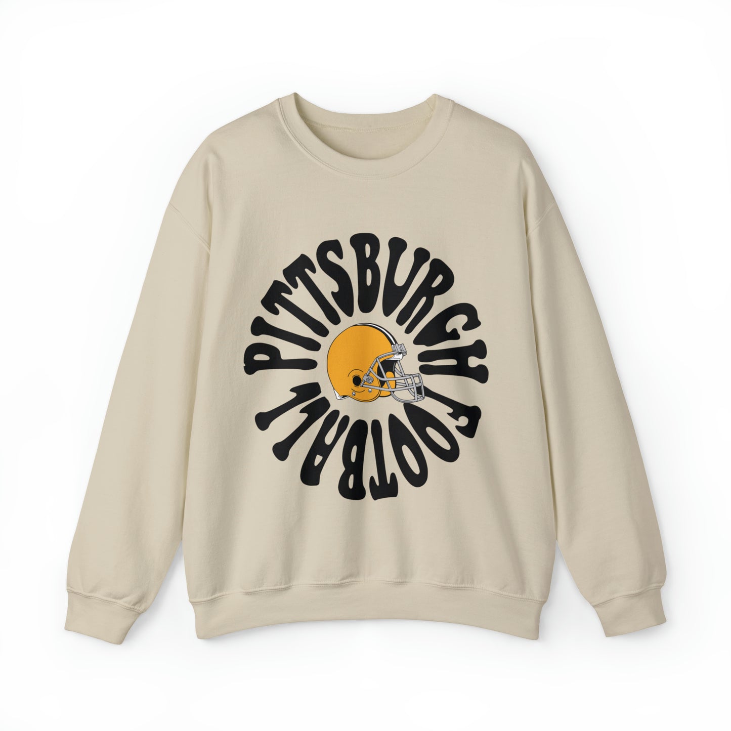 Retro Hippy Pittsburgh Steelers Football Crewneck - Vintage Football Sweatshirt