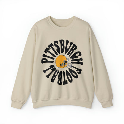 Retro Hippy Pittsburgh Steelers Football Crewneck - Vintage Football Sweatshirt