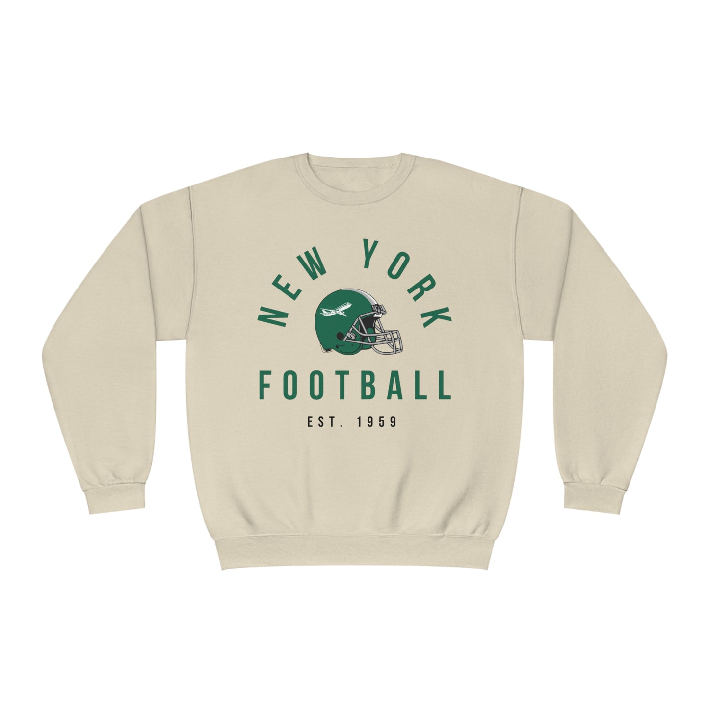 Vintage New York Jets Football Sweatshirt - Vintage Style Football Crewneck - Men's & Women's Football Apparel