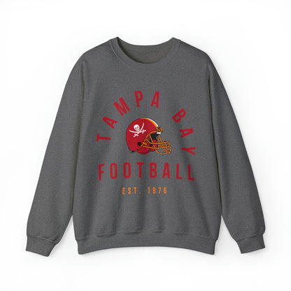 Black Throwback Tampa Bay Buccaneers Crewneck - Vintage Men's & Women's Oversized Football Sweatshirt - Design 3