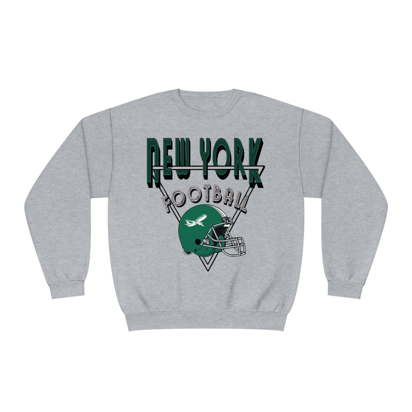 Throwback New York Jets Football Sweatshirt - Vintage Style Football Crewneck - Men's & Women's Football Apparel