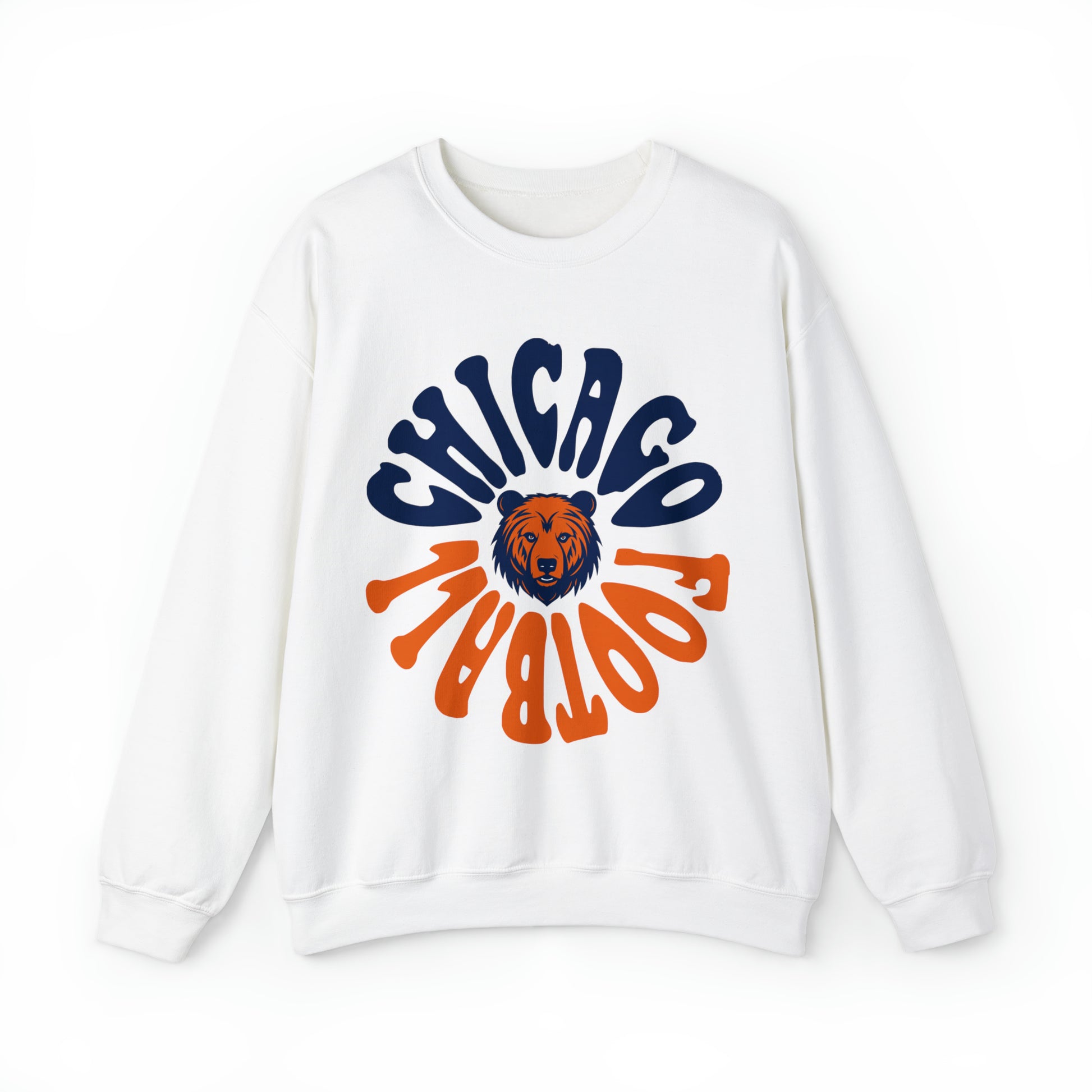 Vintage Chicago Bears Crewneck Sweatshirt - Throwback NFL Football Oversized Men's & Women's Sweatshirt - Design 2