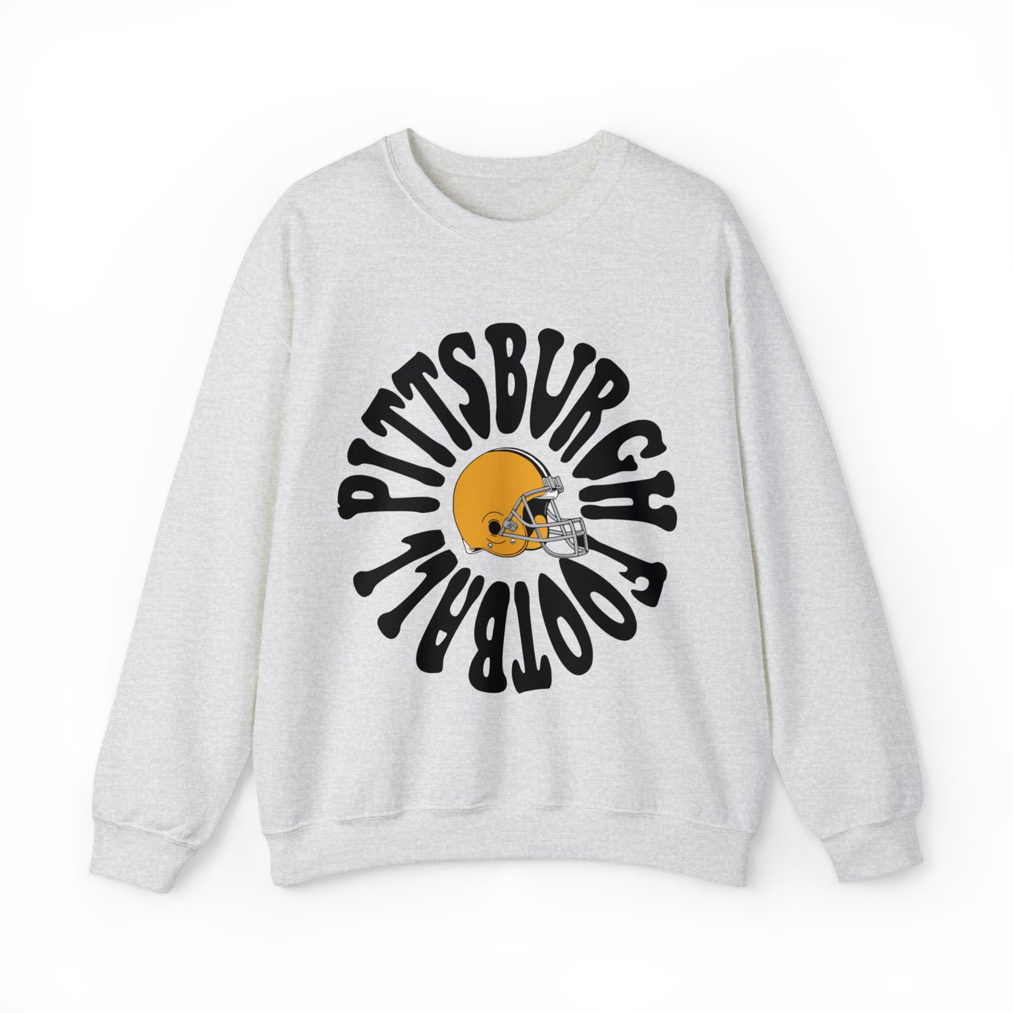 Retro Hippy Pittsburgh Steelers Football Crewneck - Vintage Football Sweatshirt