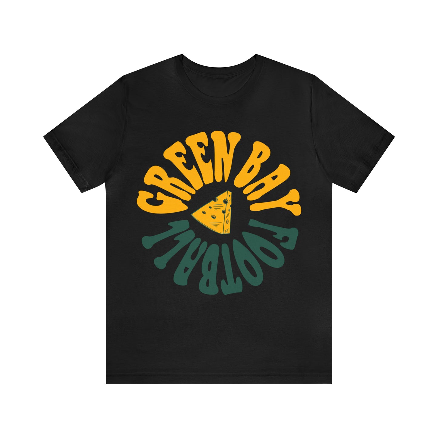 Hippy Green Bay Packers Retro Tee - Vintage Style T-Shirt - Wisconsin Cheese Head - Design 2