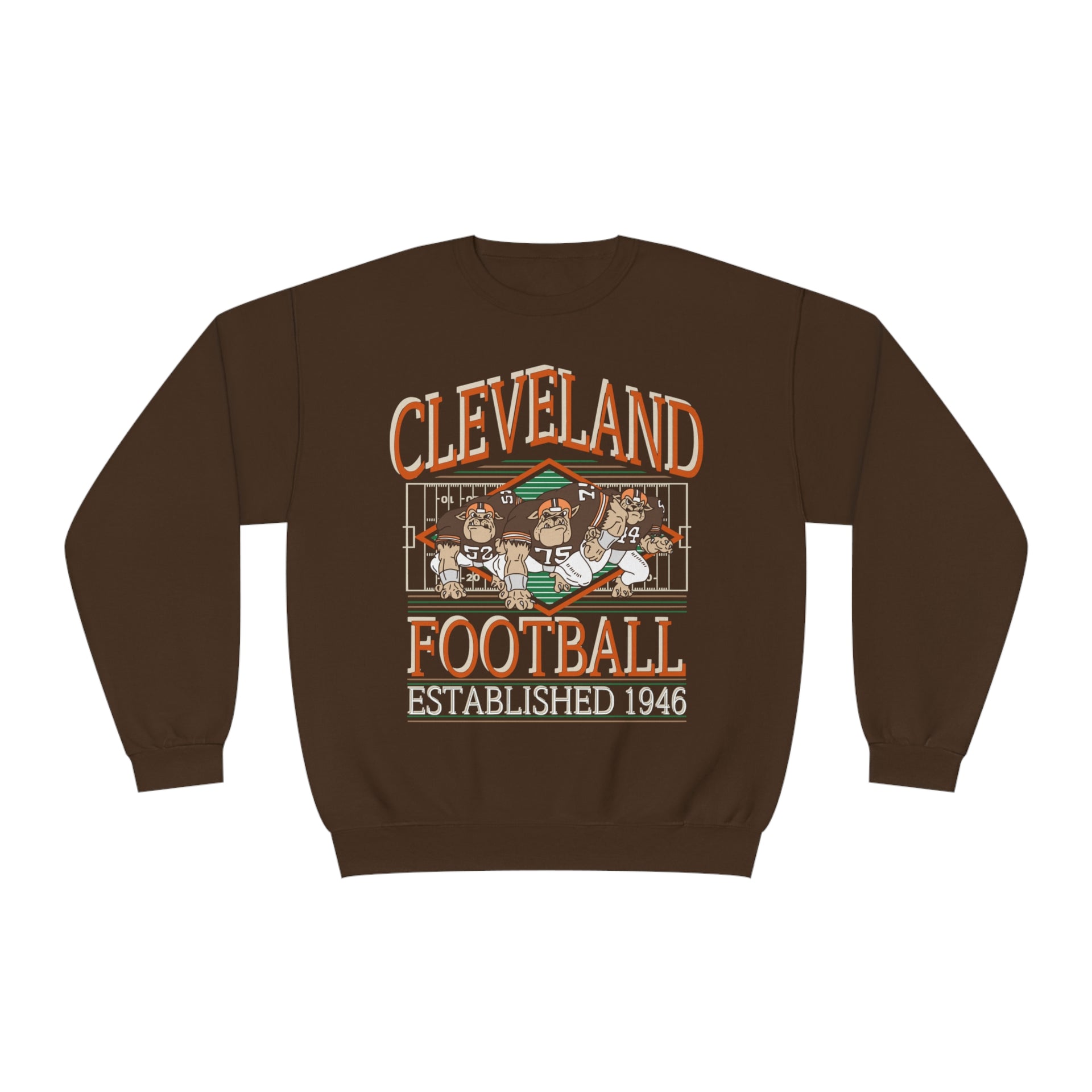 The Dallas Family  Throwback Retro Beer Helmet Doggo - Vintage Style Cleveland  Browns Crewneck Sweatshirt - Unisex Apparel Tee - Design 7 – The Dallas  Family Apparel Company