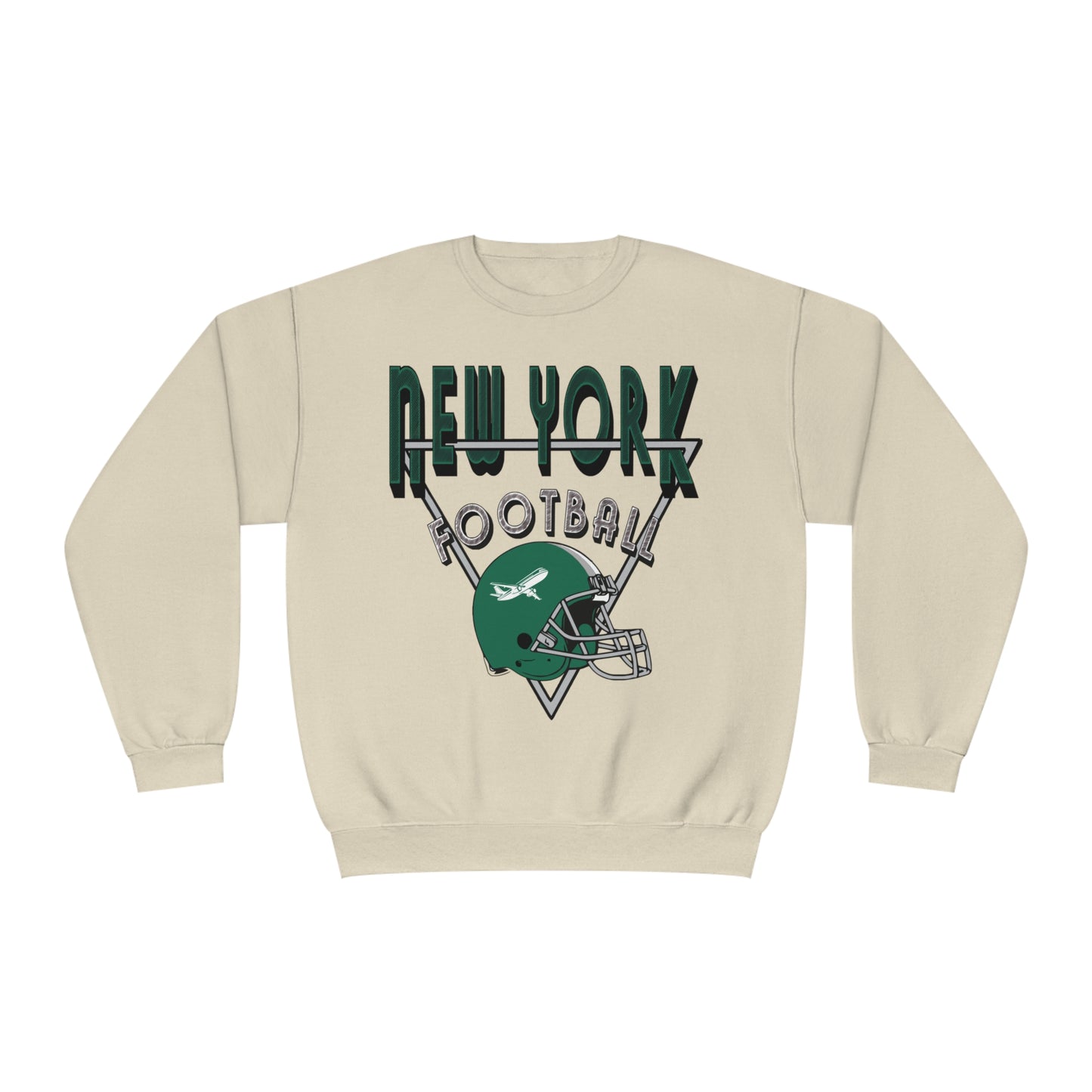 Throwback New York Jets Football Sweatshirt - Vintage Style Football Crewneck - Men's & Women's Football Apparel