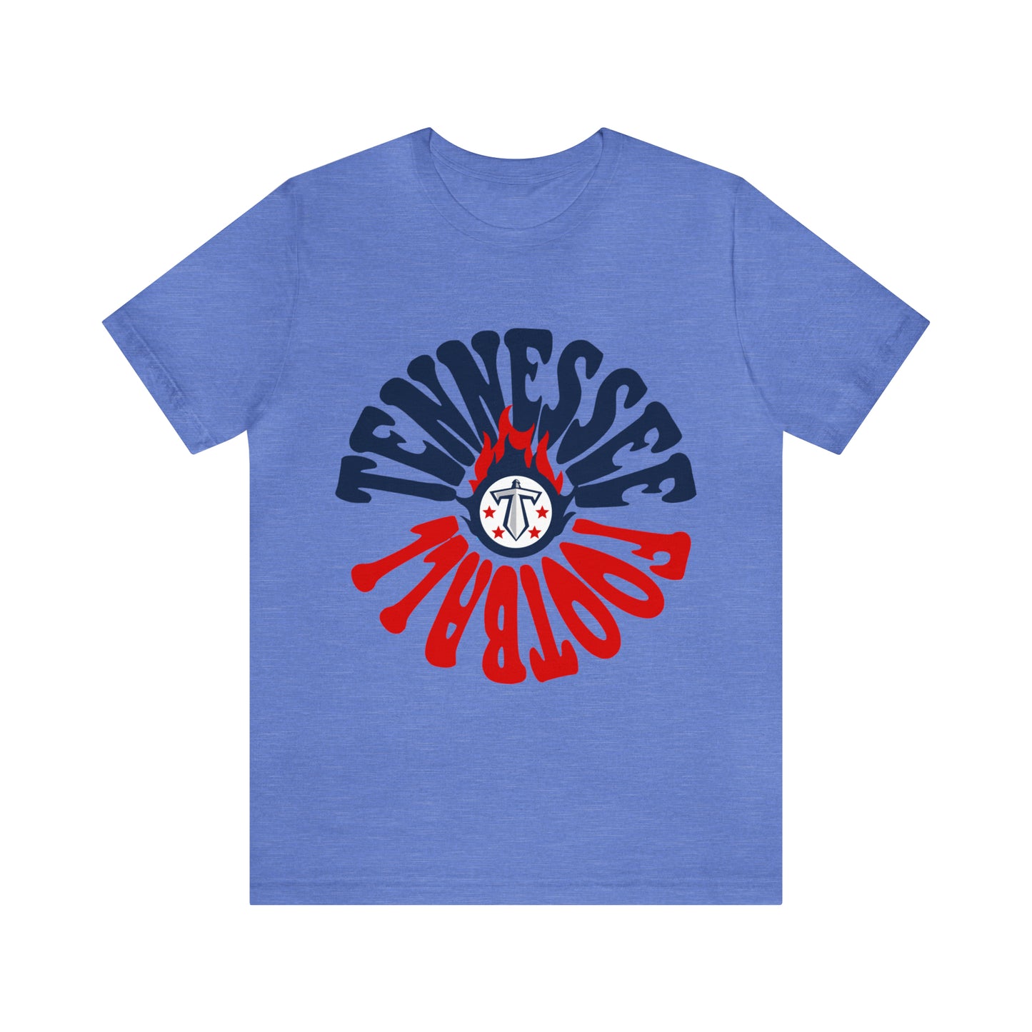 Hippy Retro Tennessee Titans Tee - Vintage Style Football Short Sleeve T-Shirt- Men's & Women's Football Apparel - Design 2