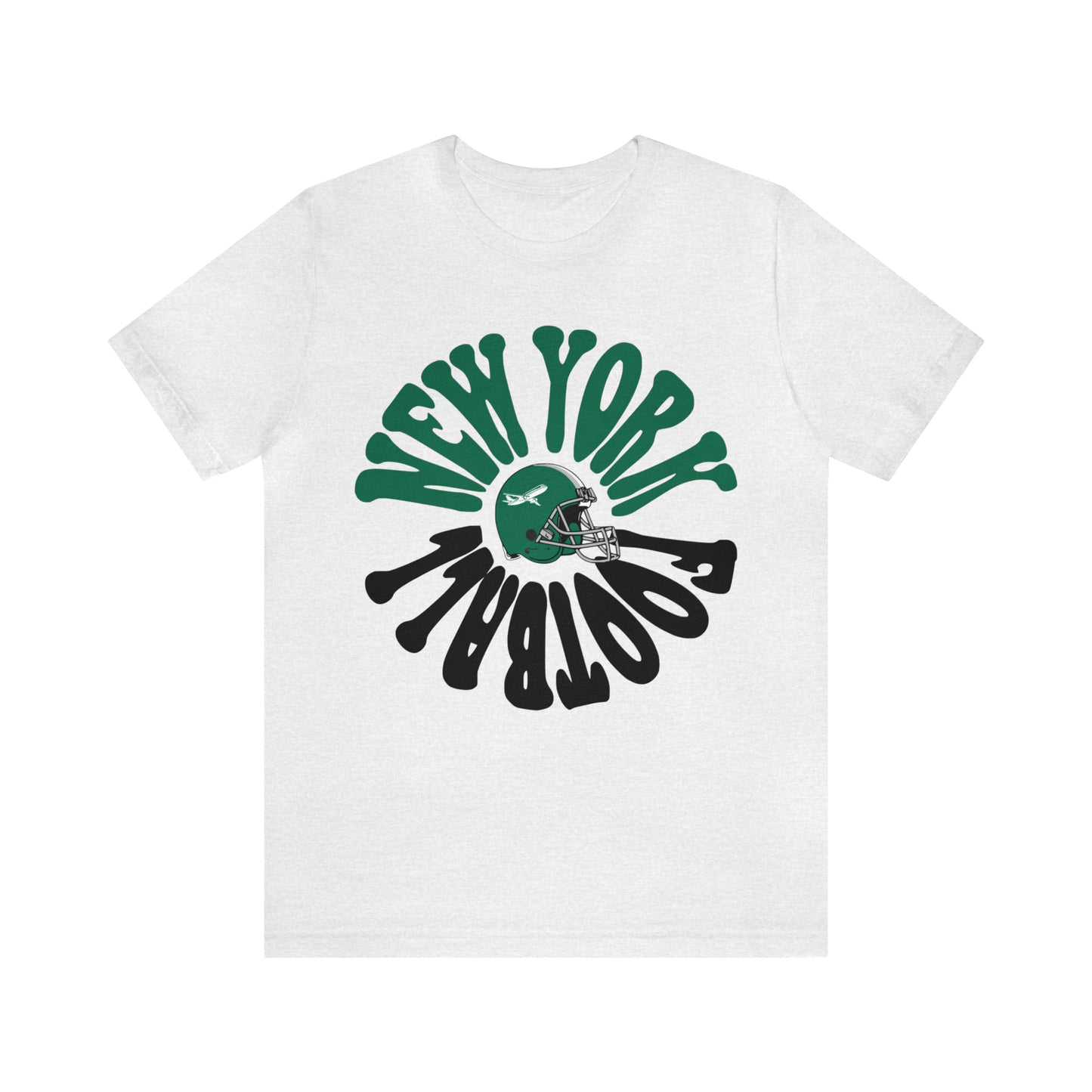 Hippy Retro New York Jets Football Tee - Retro Football T-Shirt Apparel - Men's & Women's Unisex Sizing