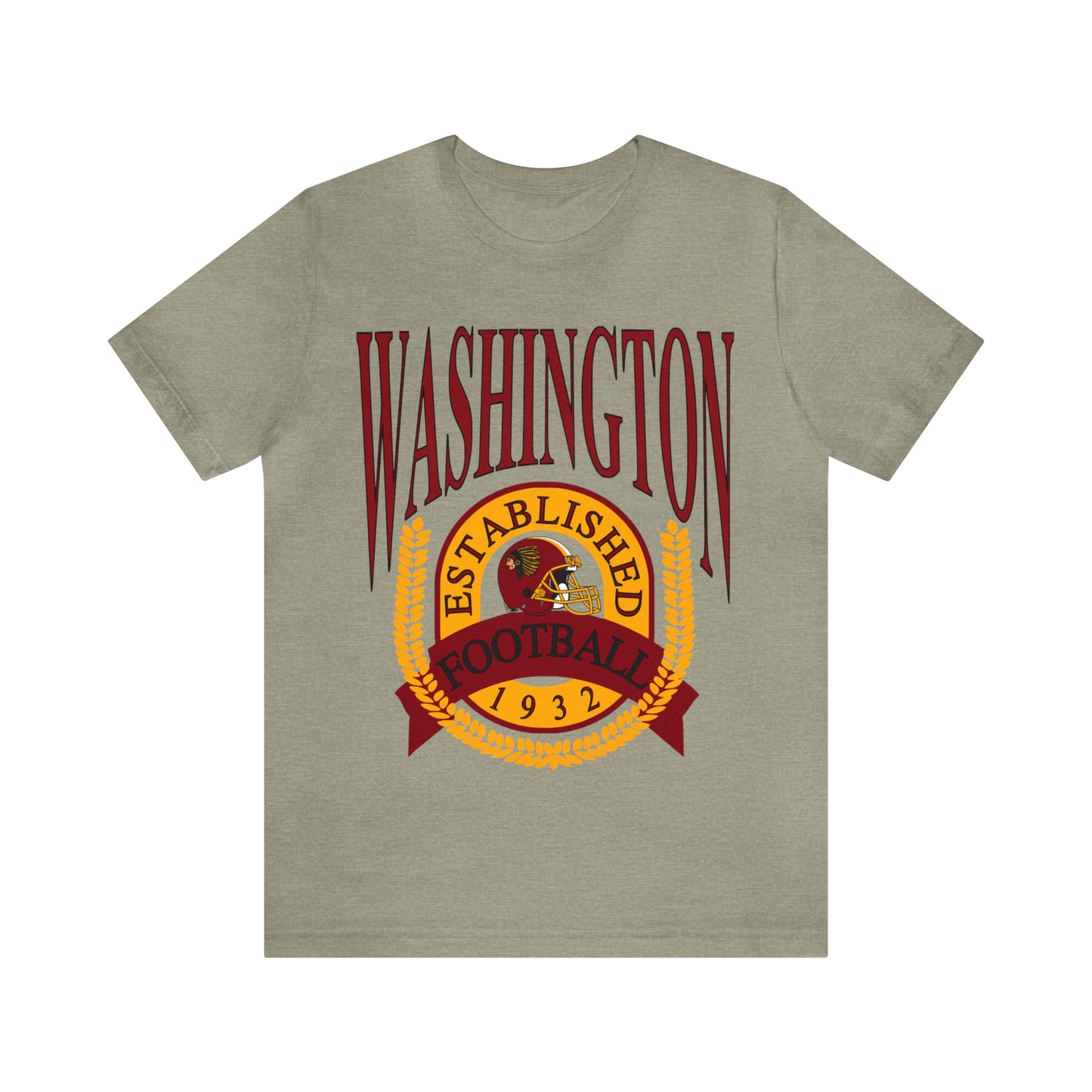 90's Washington Redskins Short Sleeve T-Shirt - Vintage Football Tee - Retro Commanders 70's, 80's, 90's - Design 1