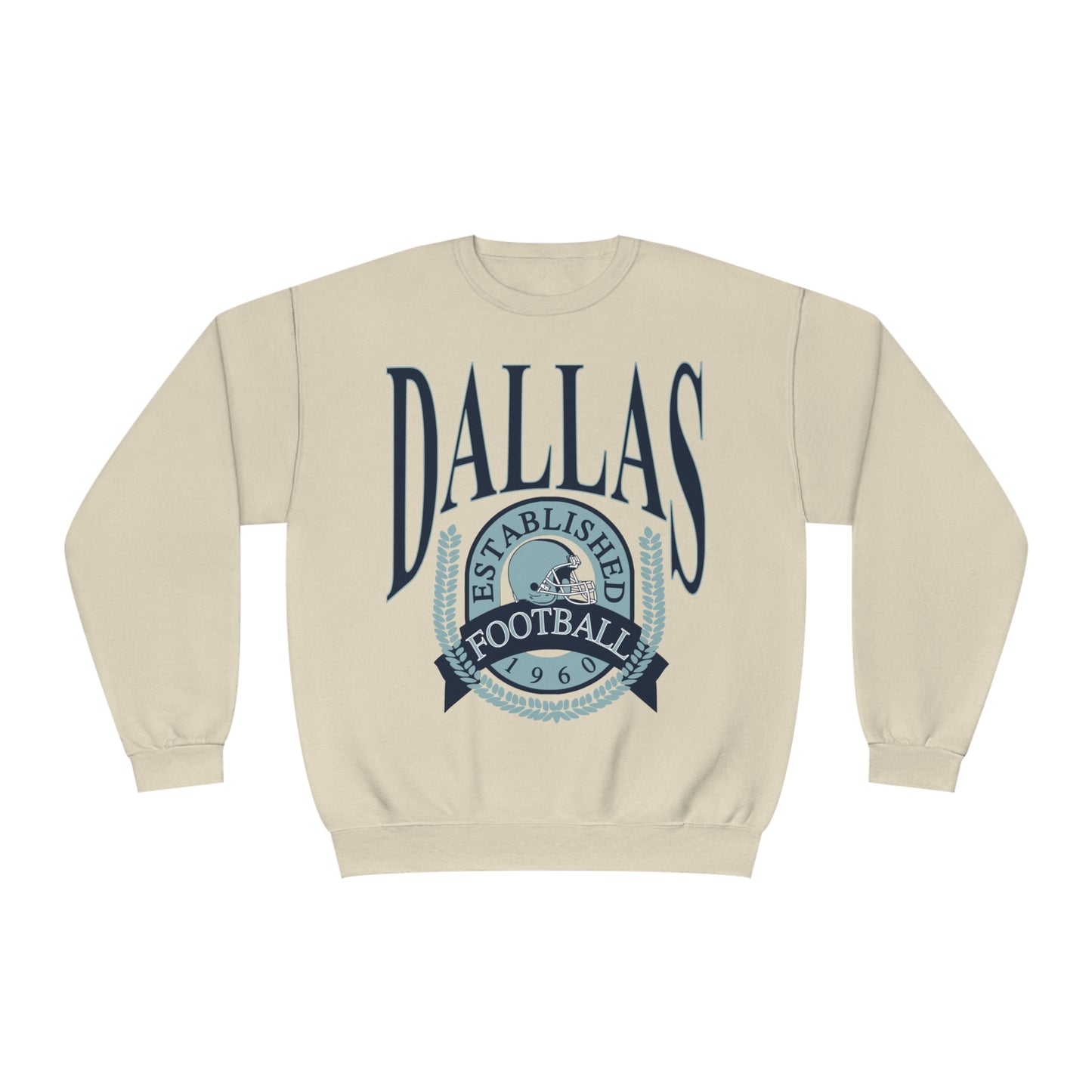 Throwback Dallas Cowboys Crewneck - Retro Football Mens's & Women's Vintage Oversized Unisex Sweatshirt - Design 1