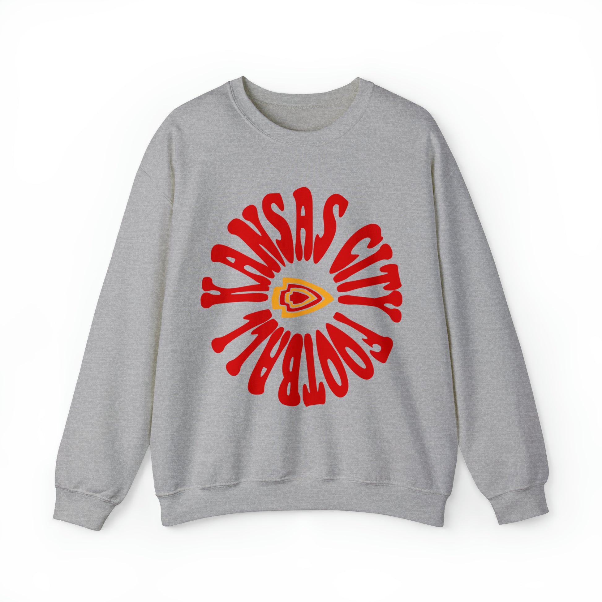 Kansas City Chiefs Crewneck - Vintage NFL Football Chiefs Sweatshirt - Hippy Travis Kelce Arrowhead Style - 70's, 80's, 90's