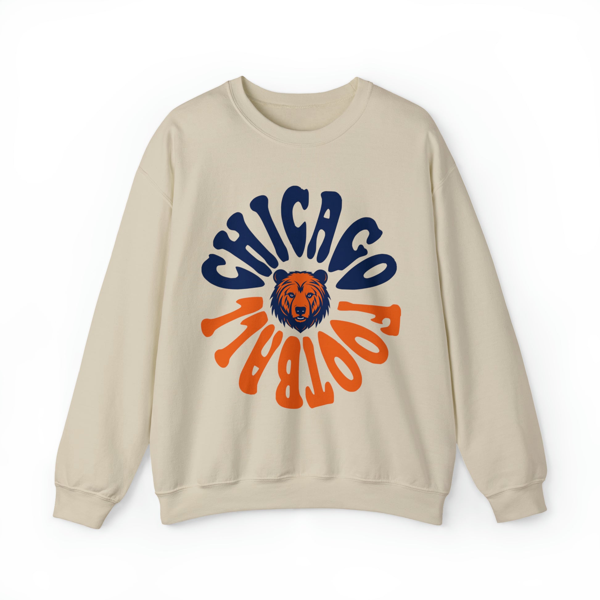 Vintage Chicago Bears Crewneck Sweatshirt - Throwback NFL Football Oversized Men's & Women's Sweatshirt - Design 2