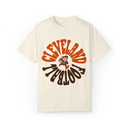 Cleveland Browns T-Shirt - Vintage Short Sleeve Tee - Comfort Colors Browns Apparel Oversized Teem - Design 5