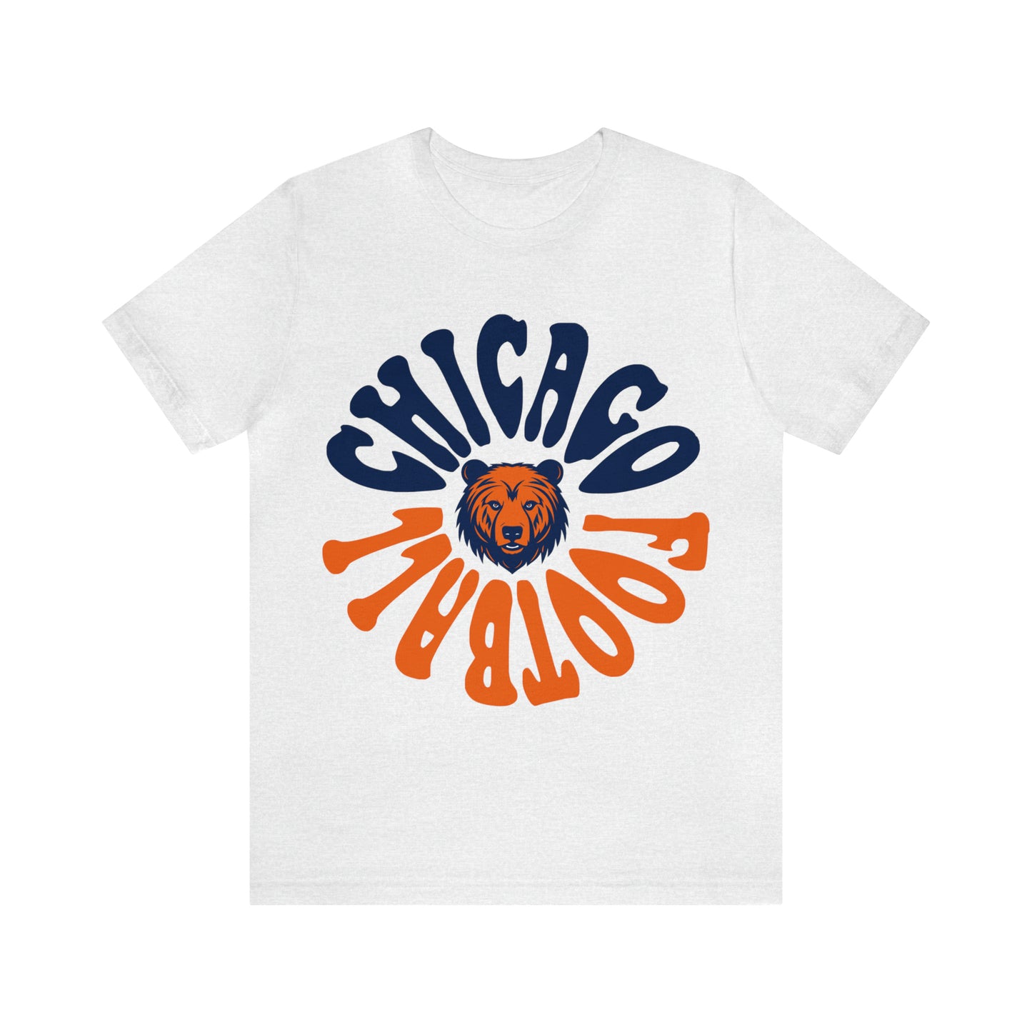 Chicago Bears Football Short Sleeve T-Shirt - Hippy Retro Men's & Women's Oversized Tee - Design 2