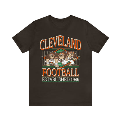 Vintage Cleveland Browns T-Shirt - Retro NFL Football Browns Short Sleeve Tee - 90's, 80's, 70's - Design 4