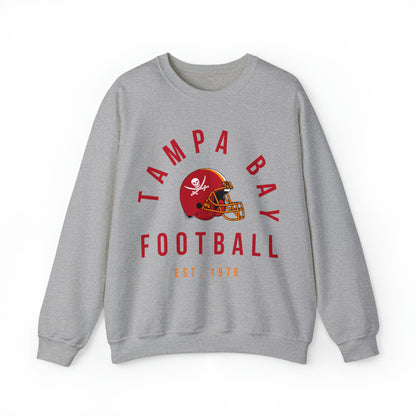 Black Throwback Tampa Bay Buccaneers Crewneck - Vintage Men's & Women's Oversized Football Sweatshirt - Design 3