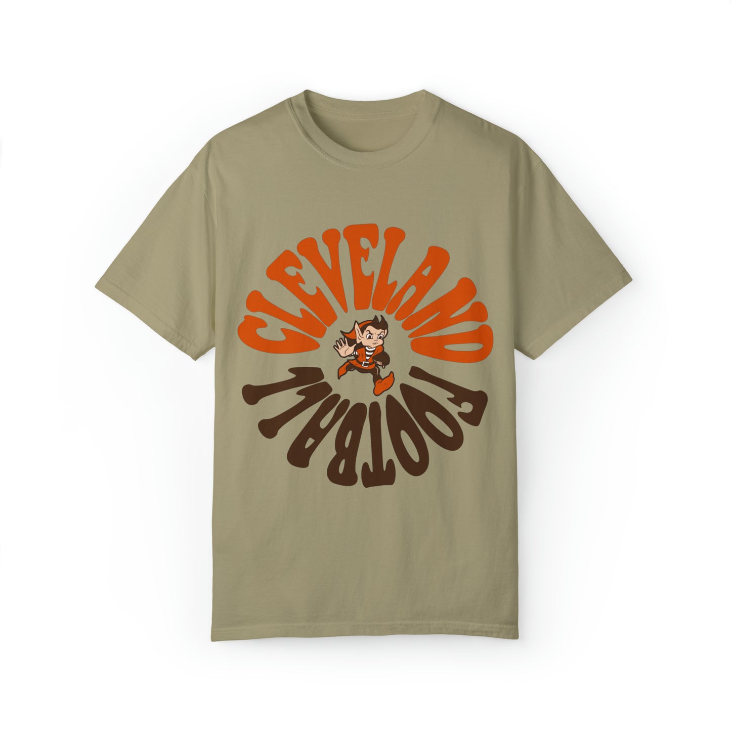 Cleveland Browns T-Shirt - Vintage Short Sleeve Tee - Comfort Colors Browns Apparel Oversized Teem - Design 5