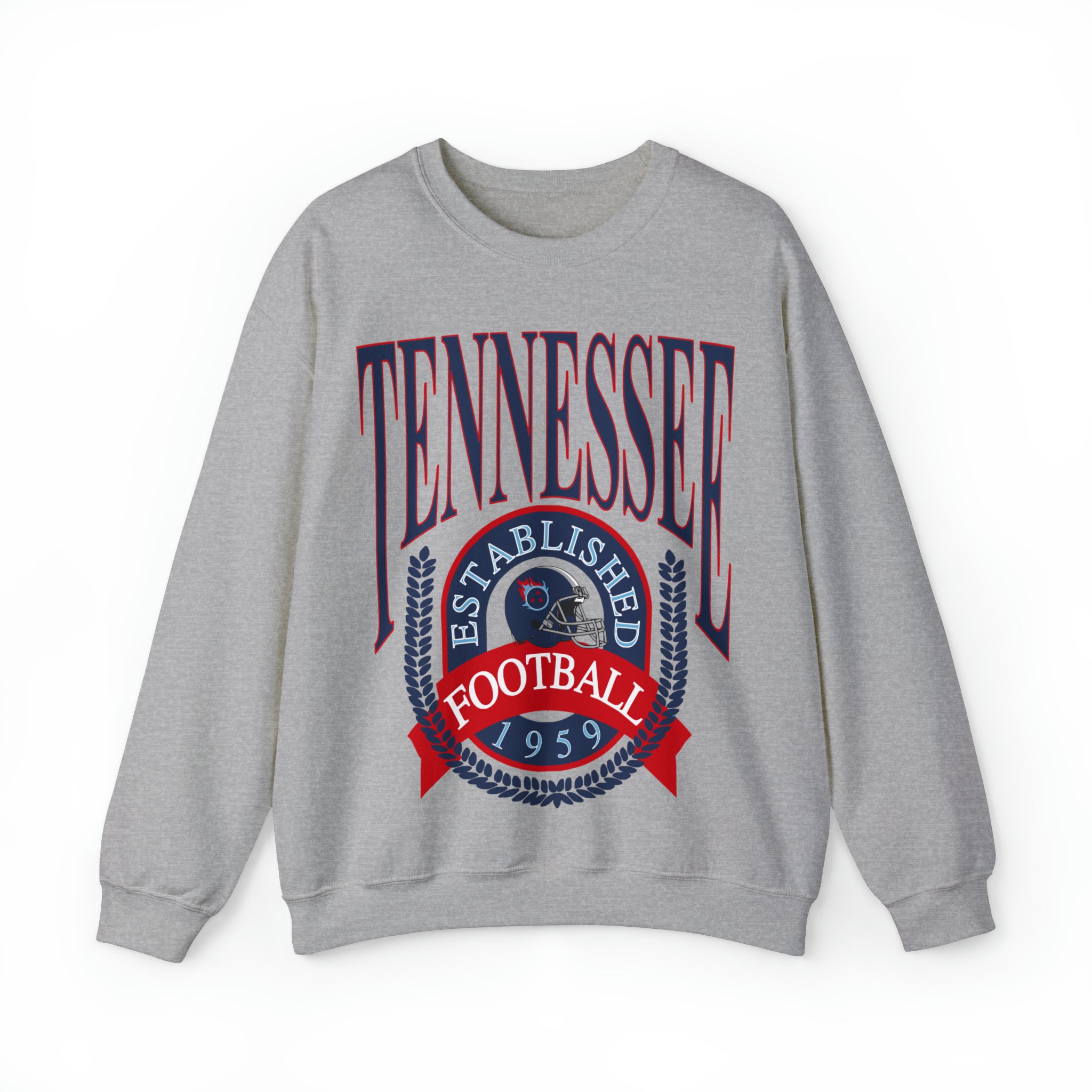 Throwback Tennessee Titans Crewneck Sweatshirt Vintage Men s Women s Oversized Unisex Football Apparel Design 1