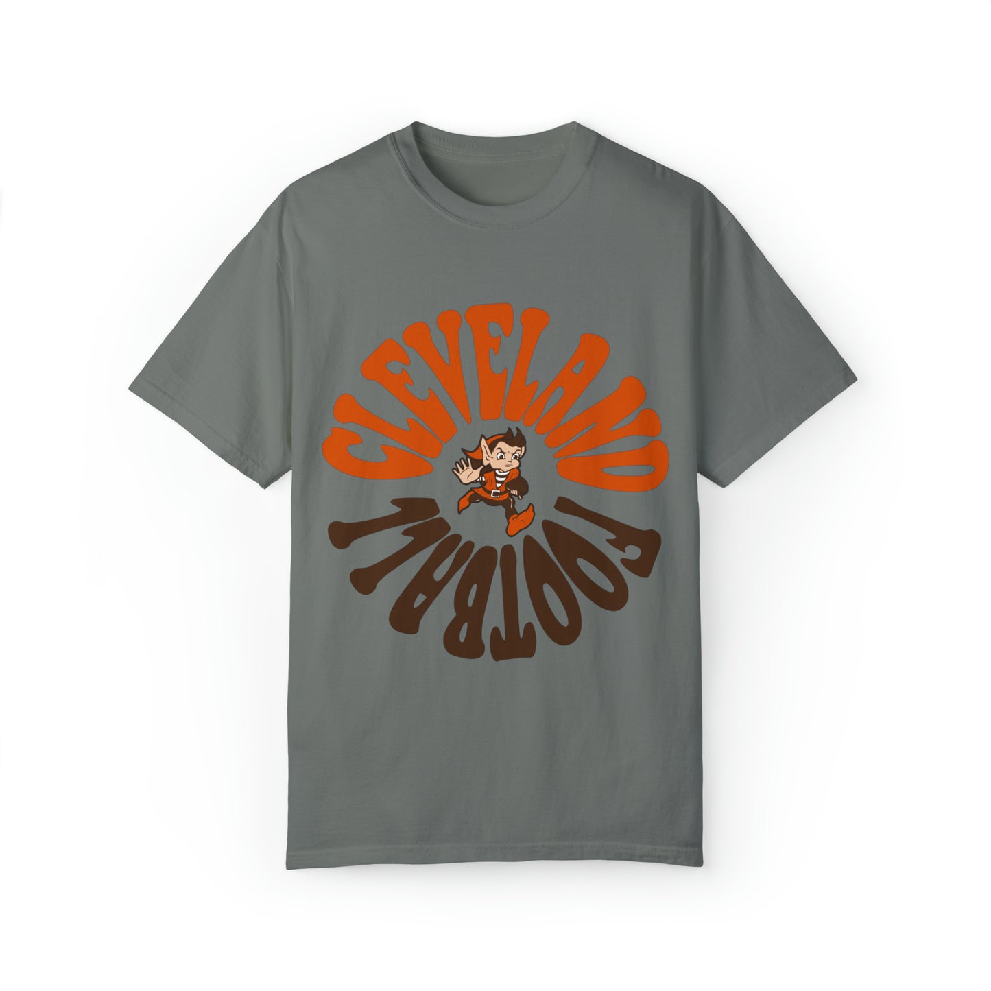 Cleveland Browns T-Shirt - Vintage Short Sleeve Tee - Comfort Colors Browns Apparel Oversized Teem - Design 5