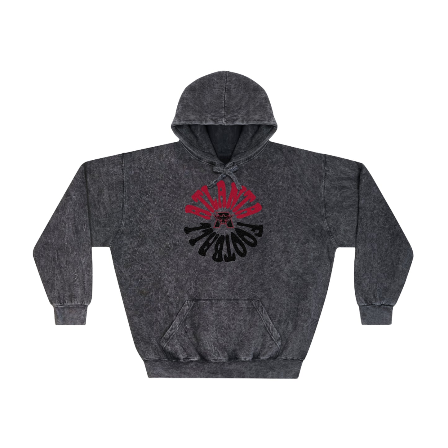 Mineral Wash Hippy Retro Atlanta Falcons Hoodie - Vintage Unisex Football Sweatshirt - Men's & Women's - Design 2