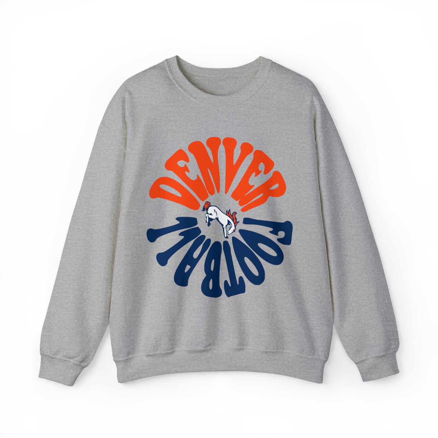 Retro Denver Broncos Crewneck Sweatshirt - Vintage Colorado Football Style Apparel - Men's & Women's Unisex Sizing