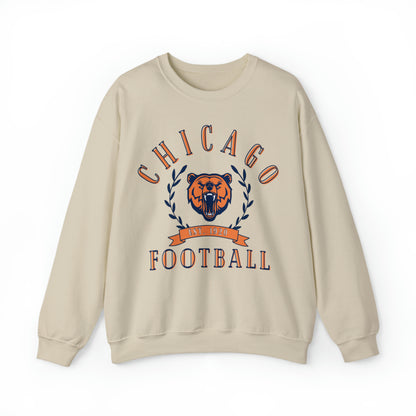 Chicago Bears Crewneck Sweatshirt - Vintage NFL Football Unisex Men's Women's Apparel - Design 3