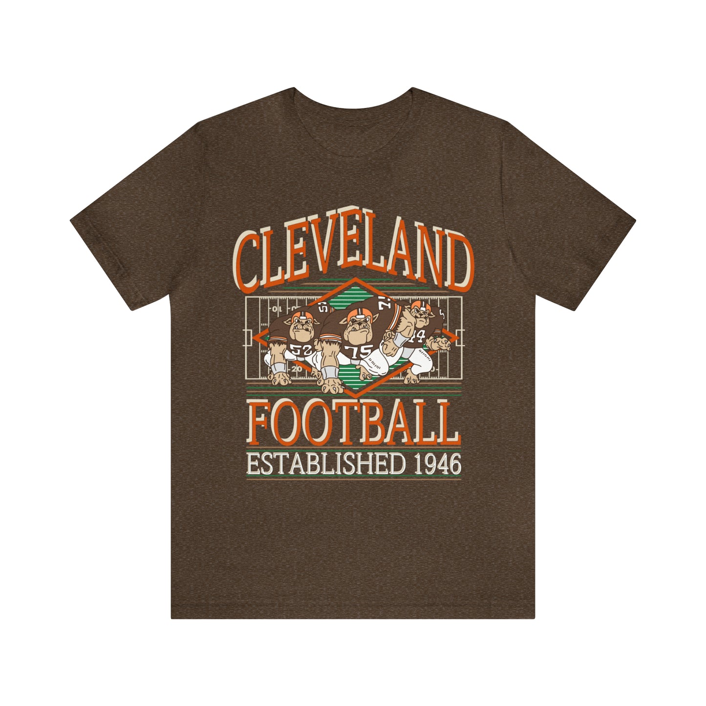 Vintage Cleveland Browns T-Shirt - Retro NFL Football Browns Short Sleeve Tee - 90's, 80's, 70's - Design 4