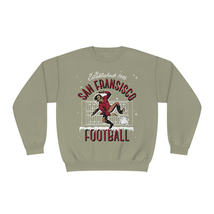 Christmas San Francisco 49ERS Crewneck Sweatshirt - Vintage Winter Holiday NFL Football Sweatshirt - Men's Women's Hoodie