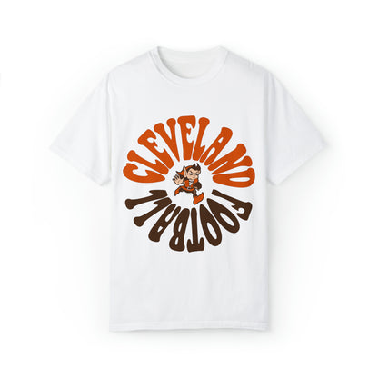 Cleveland Browns T-Shirt - Vintage Short Sleeve Tee - Comfort Colors Browns Apparel Oversized Teem - Design 5