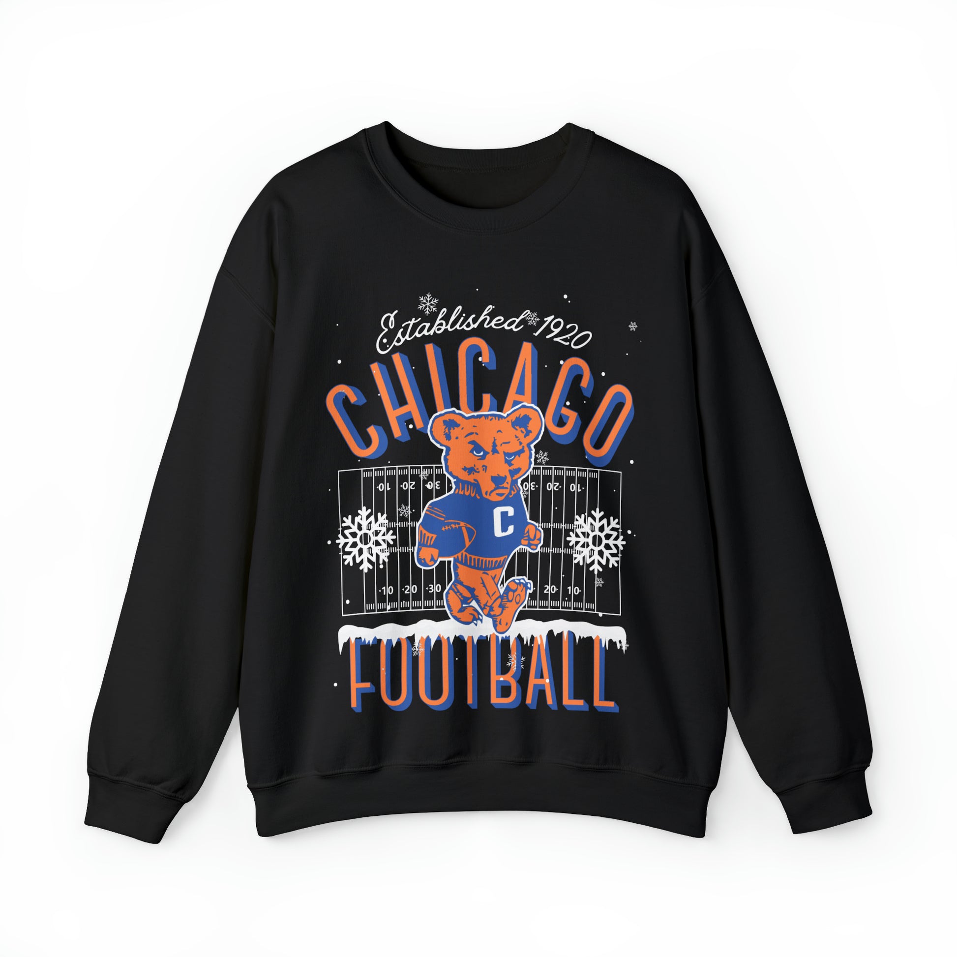 Chicago Bears Christmas Crewneck Sweatshirt - Vintage Holiday Mascot NFL Football - Men's & Women's Winter Hoodie