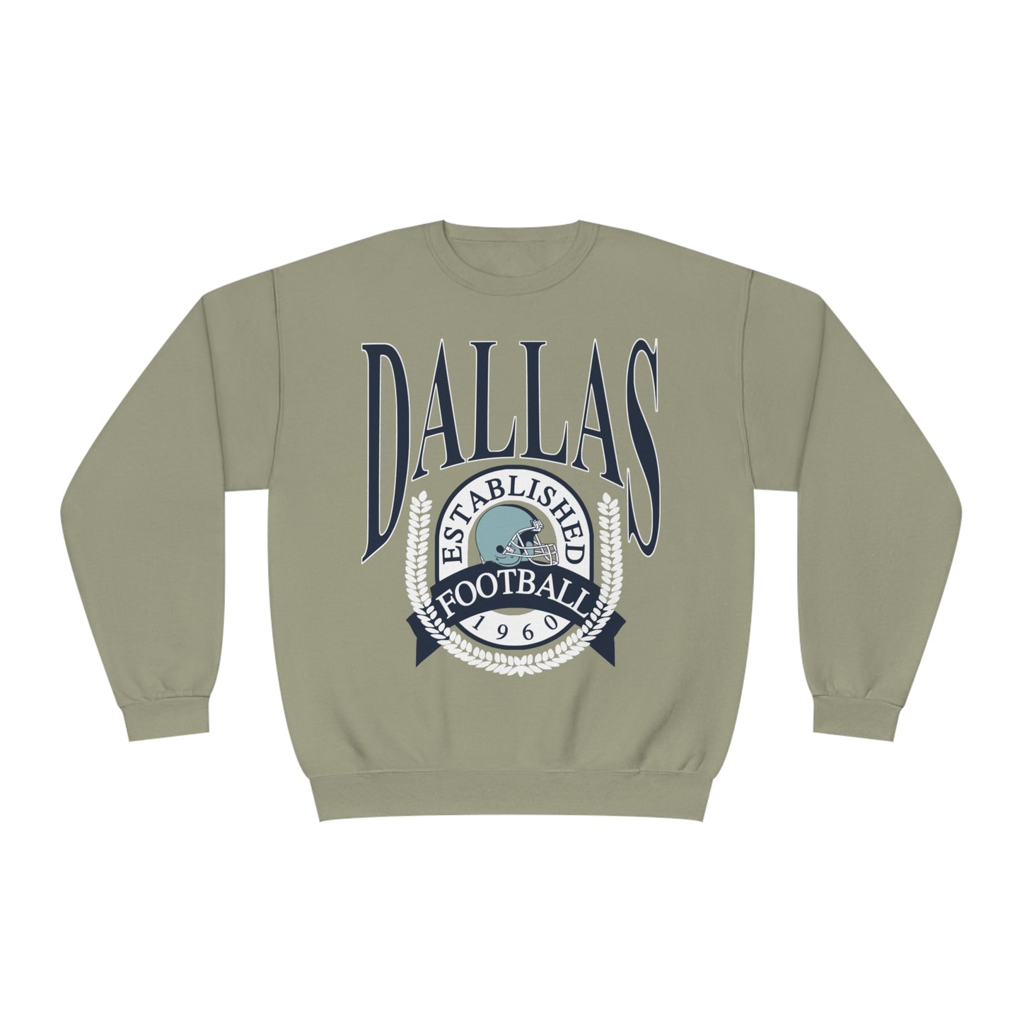 Throwback Dallas Cowboys Crewneck - Retro Football Mens's & Women's Vintage Oversized Unisex Sweatshirt - Design 1