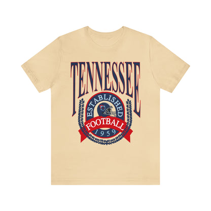 Throwback Tennessee Titans Tee - Vintage Style Football Short Sleeve T-Shirt- Men's & Women's Football Apparel - Design 1