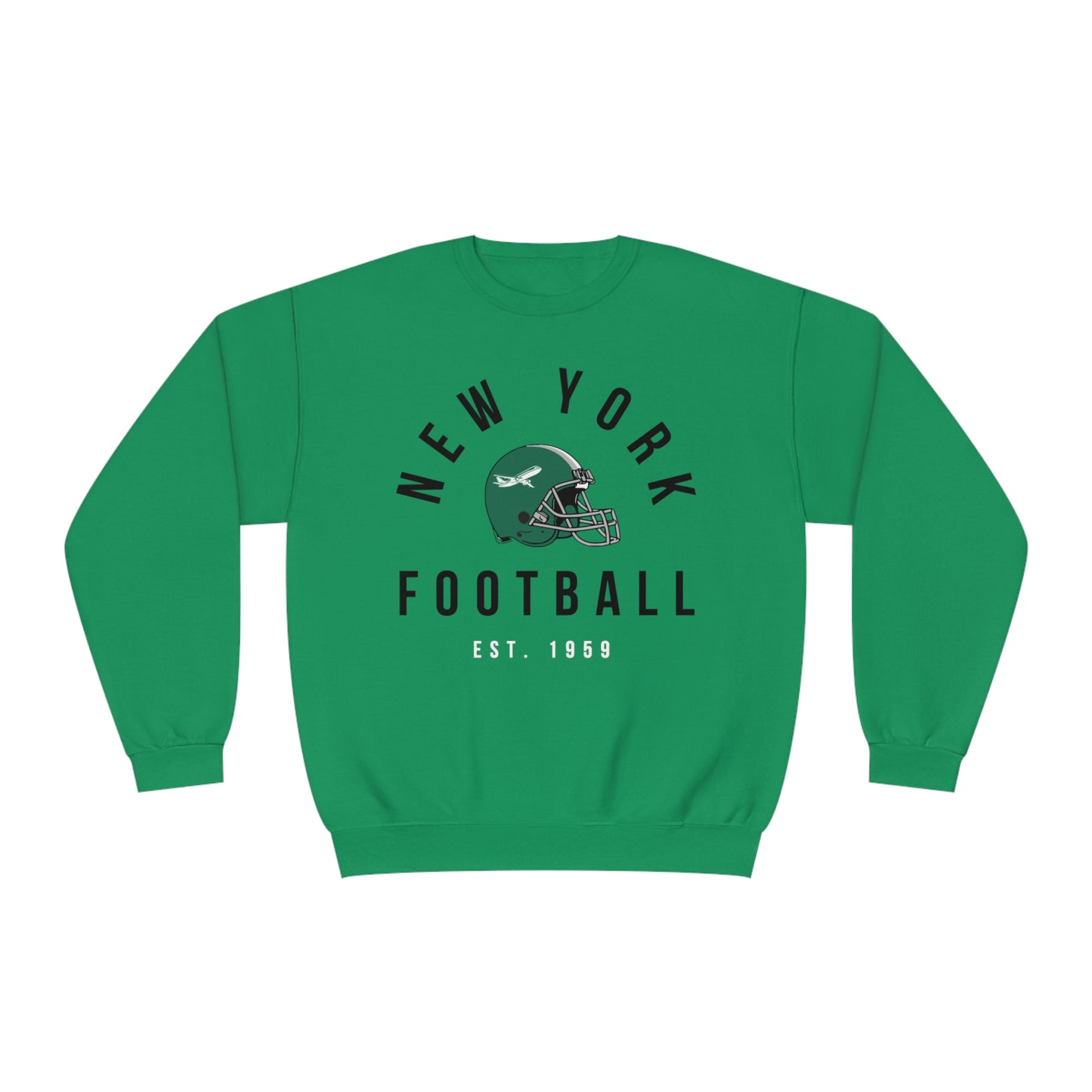 Vintage New York Jets Football Sweatshirt - Vintage Style Football Crewneck - Men's & Women's Football Apparel