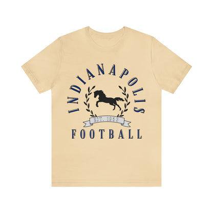 Vintage Indianapolis Colts Short Sleeve T-Shirt - Retro Style Football Tee - Men's & Women's - Design 1