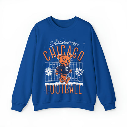 Chicago Bears Christmas Crewneck Sweatshirt - Vintage Holiday Mascot NFL Football - Men's & Women's Winter Hoodie